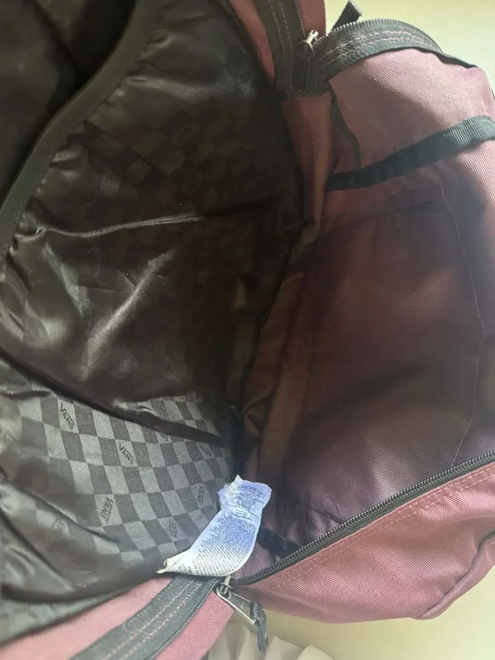 Vans Old Skool Burgundy Backpack Skate Y2K Streetwear School College Bag